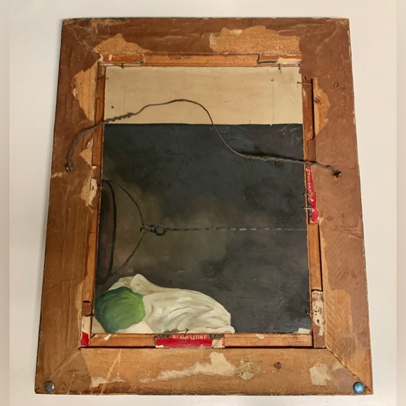 1937 Vintage Paul Janert Artist Signed Framed Oil Painting of Young Girl - Picture 9 of 16